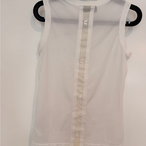 J.Lindeberg White Ribbed Tank Top - Picture 8 of 8